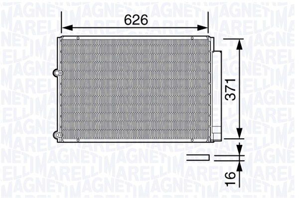 MAGNETI MARELLI Конденсатор, кондиционер 350203682000